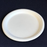 Тарелка БИО сахарный тростник AVIORA D=220мм БЕЛАЯ 50шт