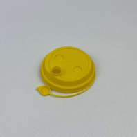 Крышка ПП 80мм с ЗАГЛУШКОЙ 50шт ЖЁЛТАЯ 