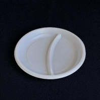 Тарелка десертная ПС D=205мм 2-х секц. БЕЛАЯ 100шт ЭКО