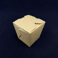 Коробка для лапши WOK КРАФТ 700мл 20шт дно-КВАДРАТ 78х78/88х88/109мм ECO NOODLES