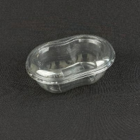 Контейнер одноразовый для ДЕСЕРТОВ СпК-1409 ВОСЬМЁРКА 375мл прозрачный + КРЫШКА 75шт внеш.141х92х51