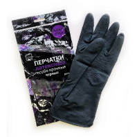 Перчатки хозяйственные Japan Style "M" ЧЁРНЫЕ 1пара СУПЕРПРОЧНЫЕ