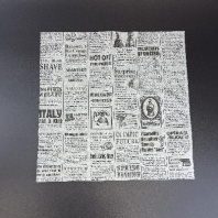 Бумага для обертки ВПМ (парафин) 305х305мм УП=1000шт печать "ГАЗЕТА"