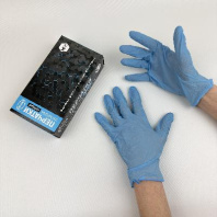 Перчатки НИТРИЛовые ГОЛУБЫЕ AVIORA "M" УП=100шт неопудренные