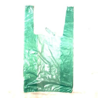 Пакет майка ПНД 25+12х45 (10) ЗЕЛЁНАЯ 100шт