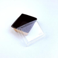 Салатник чёрный + крышка ВЫСОКАЯ H=20мм OneClick Bottom- 250 50шт 85х65/100х85