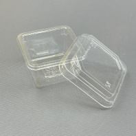 Контейнер одноразовый для ДЕСЕРТОВ ПР-СТ-80х80/ 45-прозр. + КРЫШКА ПР-СТ-80-прозр. 60шт V=125мл