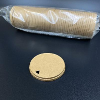 Крышка БИО (КАРТОН) 90мм КРАФТ с отверстием 50шт