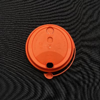 Крышка ПП 90мм с ЗАГЛУШКОЙ 50шт КРАСНАЯ