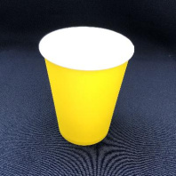 Стакан 350(400)мл бумажный ЖЁЛТЫЙ 50шт D=90, d=59, H=112мм ПБФ Арт.18612 