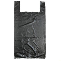 Пакет майка ПНД 38+20х70 (14) ЧЁРНАЯ 100шт