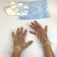 Перчатки одноразовые ПНД OptiLine "L" УП=100шт вес-45гр (7) Арт.2702 