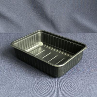 Контейнер прямоугольный одноразовый ПП ЧЁРНЫЙ 750мл 50шт 179х132х49мм