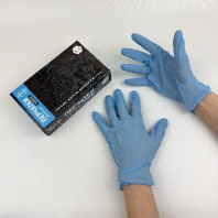 Перчатки НИТРИЛовые ГОЛУБЫЕ AVIORA "L" УП=100шт неопудренные