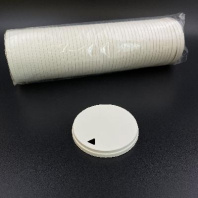 Крышка БИО (КАРТОН) 90мм БЕЛАЯ с отверстием 50шт