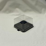 Контейнер одноразовый для ДЕСЕРТОВ НАПОЛЕОН чёрный + КРЫШКА прозр. 100шт 92х85х51мм 