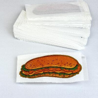 Уголок БЕЛЫЙ 225х80х40мм 100шт ЖИРОСТОЙКИЙ печать "Хот-Дог" пл.40гр 