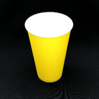Стакан бумажный 400(520)мл жёлтый 45шт D=90, d=63, H=133мм ПБФ