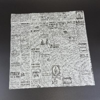 Бумага для обертки ВПМ (парафин) 390х390мм УП=1000шт печать "ГАЗЕТА"