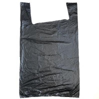 Пакет майка ПНД 45+20х75 (20) ЧЁРНАЯ 100шт