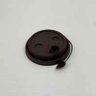 Крышка ПП 80мм с ЗАГЛУШКОЙ 50шт КОРИЧНЕВАЯ