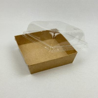 Салатник + крышка ВЫСОКАЯ H=55мм OSQ SmartPack-900 КРАФТ 50шт 165х165/150х150