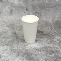 Стакан бумажный 2сл 400(500)мл БЕЛЫЙ 25шт D=90, d=60, H=135мм GOOD 