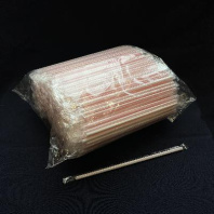 Трубочка в плёночнойй индивидуальной упаковке 7х240мм УП=600шт ПРЯМАЯ полосатая