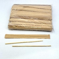 Палочки для еды 230мм УП=100пар БАМБУК круглые в крафтовой бумаге