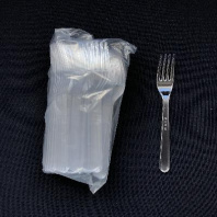 Вилка ПРЕМИУМ прозрачная УП=50шт 18см 