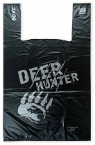 Пакет майка ПНД 40+20х66 (25) Deer Hunter УП=50шт ЧЁРНАЯ 