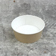 Салатник бумажный  КРАФТ/белый  750мл (V=600мл) 45шт D=150, d=127, H=61 OSQ Round Bowl