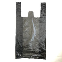 Пакет майка ПНД 30+16х60 (15) ЧЁРНАЯ 100шт