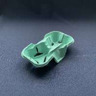 Держатель для 2-х стаканов картон ЗЕЛЁНЫЙ 1шт 193х108х42