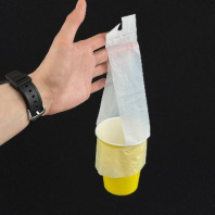 Пакет майка ПНД  ДЛЯ СТАКАНА 10+7х35см (15) БЕЛАЯ УП=100шт