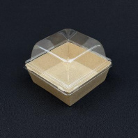 Салатник + крышка ВЫСОКАЯ H=50мм OSQ SmartPack-550 КРАФТ 50шт 130х130/114х114