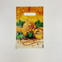 Пакет с вырубной ручкой ПВД НГ 20х30см (30) Искринка 100шт