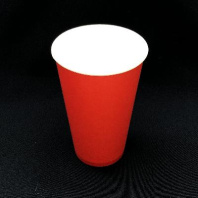 Стакан 400(550)мл бумажный КРАСНЫЙ 50шт D=90, d=64, H=135мм ВИРИДО 