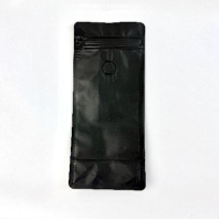 Пакет ВОСЬМИШОВНЫЙ ЧЁРНЫЙ матовый + КЛАПАН 250х110х60мм/250гр 100шт с отрывным замком в Перми оптом и в розницу