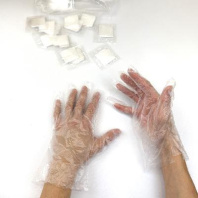 Перчатки одноразовые в ИНДИВИД.УП. ПНД 1пара "L" прозрачные 