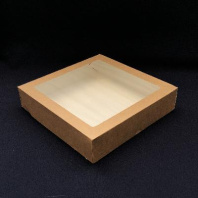 Упаковка ОРИГАМО TABOX-1500 25шт ланч-бокс с окном 200х200х40мм 