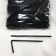 Трубочки  5х210мм УП=250шт с гофрой ЧЁРНЫЕ 