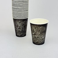 Стакан бумажный 350(410)мл МЕЛ 50шт D=90, d=60, H=110мм 