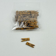 Прищепки деревянные декоративные ЗОЛОТЫЕ 25мм УП=50шт AVIORA