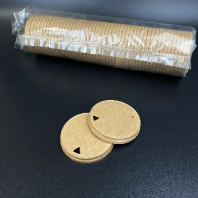 Крышка БИО (КАРТОН) 80мм КРАФТ с отверстием 50шт